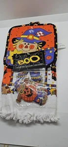Vintage Barth & Dreyfuss Halloween Vogelscheuche Küchentuch, Topflappen & Magnet - Bild 1 von 8