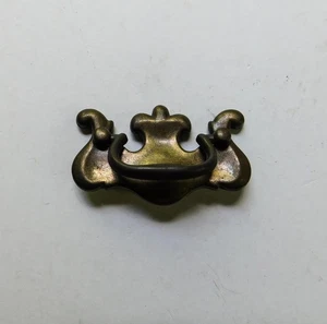 Vintage Chippendale Brass Drop Bail 3" Drawer Handle Knob C7 - Picture 1 of 3