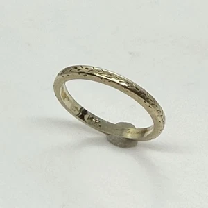 Art Deco 30er Jahre gestempelt 14K Weißgold Hochzeit Weizen Design Design 2mm Größe 6,5 - Bild 1 von 7