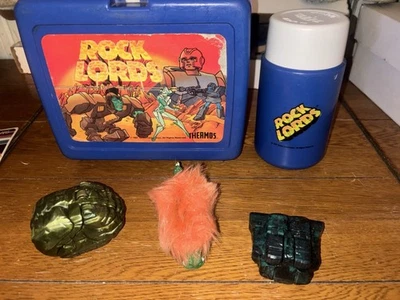 Lote de 3 figuras lonchera vintage Tonka Rock Lords con termo Foto 1 de 4