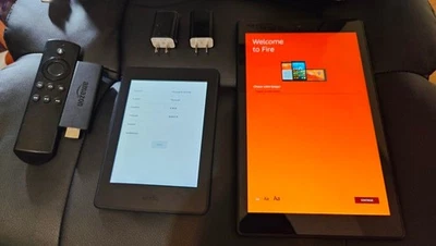 Amazon Bundle Fire HD 10 Tablet 32 Gb Fire TV Kindle - Image 1 of 4
