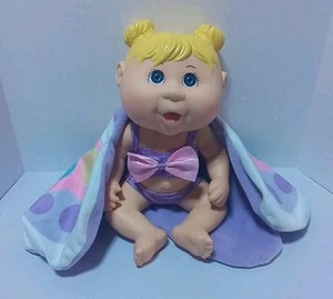 Cabbage Patch Kids Deluxe Vinyl Newborn Butterfly Bath Time Blue & Towel - Picture 1 of 4