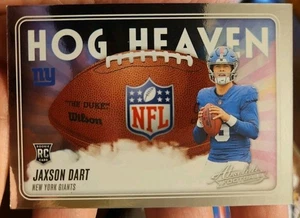 Jaxson Dart 2025 Absolute Football Hog Heaven RC Inserto # HH-JDT New York Giants - Imagen 1 de 2