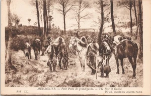 RPPC POSTCARD ERNEST MEISSONIER FRENCH SOLDIERS-THE POST OF GUARD - Picture 1 of 2