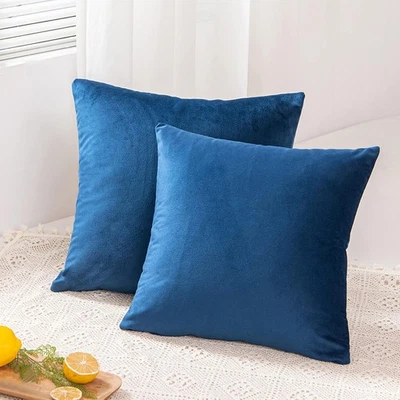 Pack de 2 fundas de almohada de terciopelo decorativas de 16x16 Foto 1 de 4