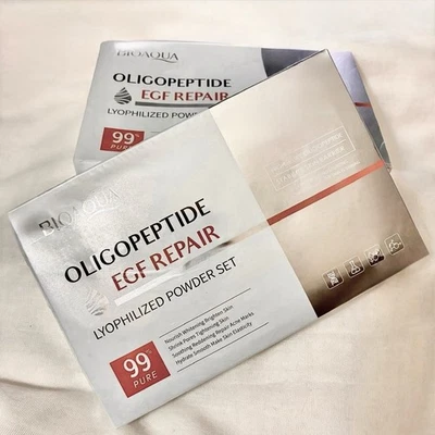 BIOAQUA Oligopéptido 12 Ampollas EGF Reparación de la Piel Polvo Liofilizado Set Foto 1 de 4