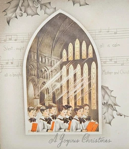 Weihnachtskarte "A Joyous Christmas" - 1930 Weihnachtskarte  - Bild 1 von 2