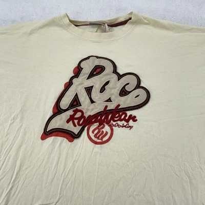 Rocawear Shirt Mens XL/XXL Cream Red Embroidered Graphic Hip Hop Streetwear Logo - Image 1 of 4