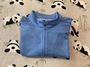 Pebble Beach Men’s Large Baby Blue 1/4 Zip Performance Pullover - Picture 1 of 5