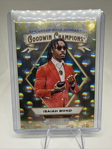 2025 UD Goodwin Champions 32 Isaiah Bond, Football Yellow Circles /199 NM+ - Picture 1 of 13