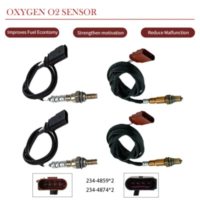 4pcs Upstream&Downstream For 2002-2004 Audi A6 Quattro 2.7L O2 Oxygen Sensor Foto 1 de 4