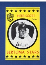 1977 SERTOMA puzzle card: [#22] HERB SCORE, Indians (Indianapolis Regional) EX a