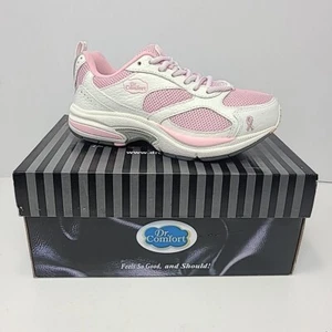 Dr. Comfort Women's Size 4 W Victory Plus Athletic Shoes Pink White Diabetic - Picture 1 of 8