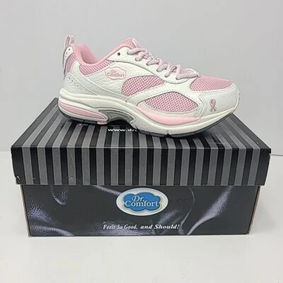 Dr. Comfort Women's Size 4 W  Victory Plus Athletic Shoes Pink White Diabetic  - Image 1 of 4