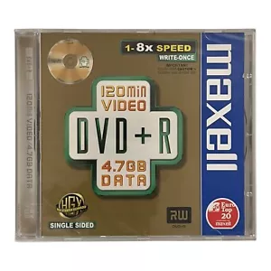Maxell DVD+R Rohling 4,7GB Data 120min 1 Stück NEU & OVP - Bild 1 von 2
