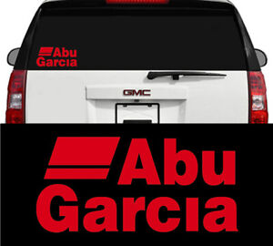 Abu Garcia Fishing Reels & Rods Outdoors Vinyl Decal Sticker Red 8 inch
