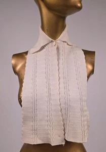VICTORIAN 19TH C WOMEN’S WHITE KNIT SCARF MUFFLER FOR DRESS - Picture 1 of 5