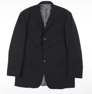 Marks and Spencer Mens Grey Polyester Jacket Blazer Size 44 Regular - Picture 1 of 10