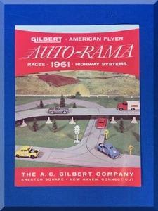 VINTAGE 1961 GILBERT SLOT CAR RACING 1:48 AUTO-RAMA SET TRACK ACCESSORY FOLD OUT - Picture 1 of 4