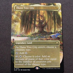 Three Tree City (Borderless) MTG Bloomburrow Rare 337 NM - Picture 1 of 6