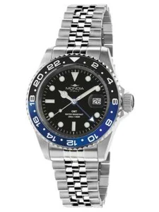 *NUOVO DI ZECCA, NUOVO IN SCATOLA* Orologio da uomo Mondia Madison GMT MI-799-SSBLBK-BK-GB - Foto 1 di 1