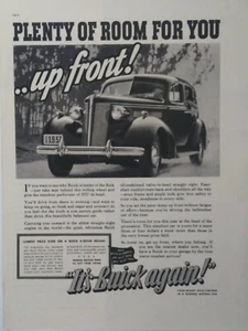 Anuncio impreso de automóvil Buick 1937 vintage, ¡es Buick otra vez! - Imagen 1 de 1