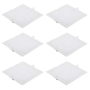 6 x Pannello da incasso LED Panasonic bianco quadrato 22,5x22,5 cm 18W 1350lm bianco caldo 3000K - Foto 1 di 3