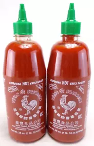 2 X Huy Fong SRIRACHA HOT CHILI SAUCE, 28 fl. oz. Each, Sealed, Exp. 09/2025 - Picture 1 of 6