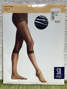 GSJC Capri Shaper Control Top Footless Size Small/Med Black Smooth Slimming - Picture 1 of 3