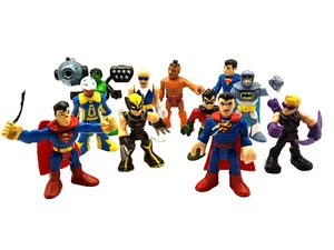 Menge 11 Imaginext Marvel DC Comics Hulk Superman Robin Wolverine & Verschiedenes - Bild 1 von 16