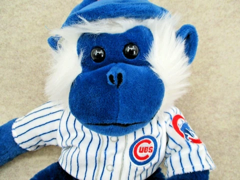 Chicago Cubs Forever Collectibles Hanging Monkey Plush 18" Long Baseball Mascot Cover