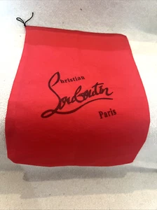 CHRISTIAN LOUBOUTIN BOLSA ANTIPOLVO ROJA BOLSA CUBIERTA ALMACENAMIENTO 13.5" X 8.75" CON CORDÓN - Imagen 1 de 5