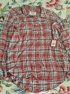 Chemise boutonnée à carreaux Mossimo Boyfriend Fit neuve avec étiquette - Photo 1/5