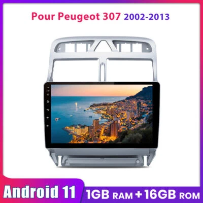 9'' Android Autoradio Pour peugeot 307 2002-2013 GPS Navi WIFI BT RDS DAB 1+32GB - Photo 1/4