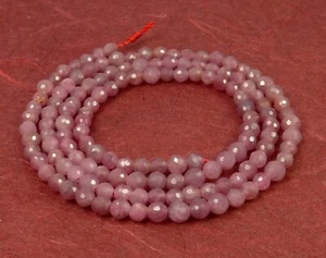 😏 Rubin facettierte Kugeln 3,6 mm Edelsteinperlen Strang f. Kette, Armband + 😉 - Picture 1 of 1