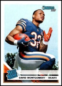 2019 Donruss #311 David Montgomery RR RC Rookie Bears