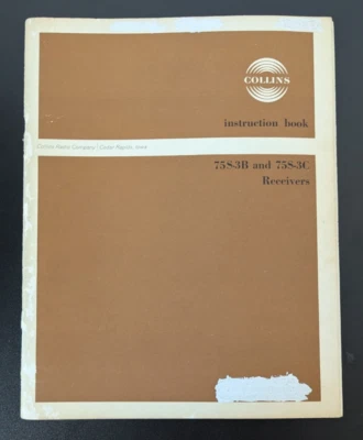 Collins 75S-3B and 75S-3C Instruction Book ORIGINAL MANUAL 1967 edition - Image 1 of 4
