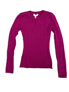 No Boundaries Girls' S (3-5) Magenta Long Patterned Pullover Sweater - Picture 1 of 3