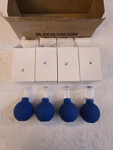 Glass Facial + Body Cupping Set Silicone Vacuum Suction Massage Therapy Anti Age - Picture 1 of 13