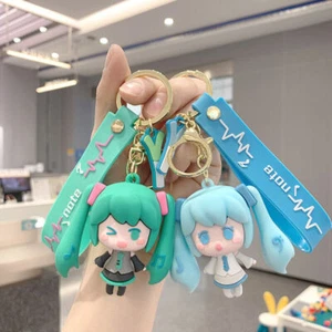 Hatsune Miku cute doll key chain silicone cartoon pendant pendant key chain - Picture 1 of 21