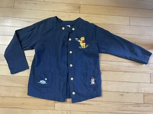 Vintage Retro Winnie The Pooh The Disney Store Girls Cardigan Size 6 - Picture 1 of 5