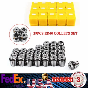 Juego de pinzas de resorte de precisión 29 piezas ER40 torno de fresado CNC portabrocas herramienta - Imagen 1 de 13