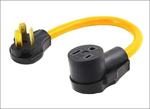 Heavy Duty 20 30A 10-30P Dryer Male to 50A 6-50R Welder Female Adapter Cable - Picture 1 of 12