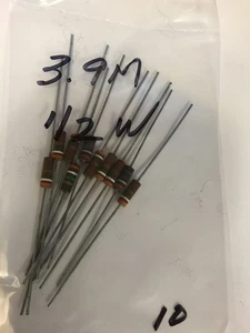 RESISTENZA COMPOSIZIONE CARBONIO 3,9 MEG 1/2 WATT 10 PZ NOS - Foto 1 di 1
