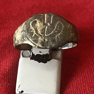 RARE Ancient Greek Bronze Ring–Intaglio or Decorative Design-Circa 500-300 B (21 - Picture 1 of 15