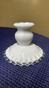 Fenton Silver Crest Candleholder Ruffled #7271 - Picture 1 of 5