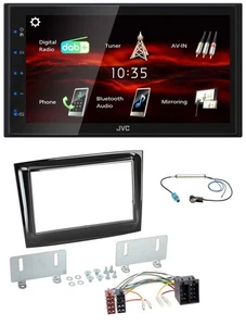 JVC USB Bluetooth MP3 DAB 2DIN Autoradio für Fiat Doblo ab 15 piano schwarz - Bild 1 von 9