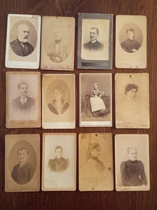Lotto Offerta 12 CDV Ritratto varie fine Ottocento, Uomini, Donne [S1722] - Foto 1 di 14