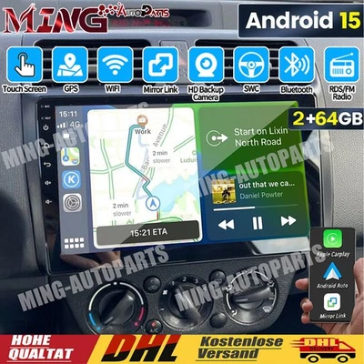 DAB+ Autoradio 2+64G Für SUZUKI SWIFT III EZ MZ 2004-2009 +KAM Android15 Carplay - Bild 1 von 4