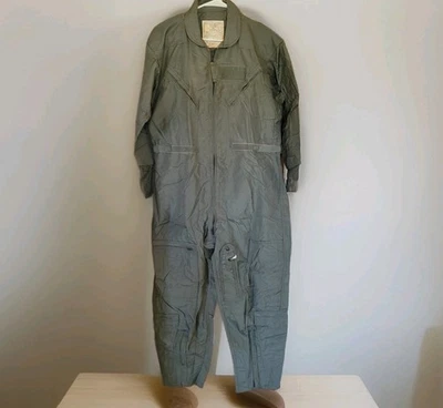Vintage Military Coveralls Fire Resistant Men's 44S Flight Suit Jumpsuit  - Image 1 of 3